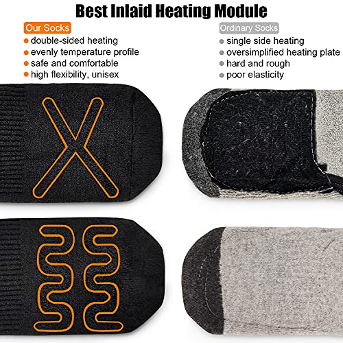HATMIG Heated Socks with Battery, Electric Foot Warmer, 3 Files, Adjustable Temperature Socks, Heated Socks for Men and Women - Image 7