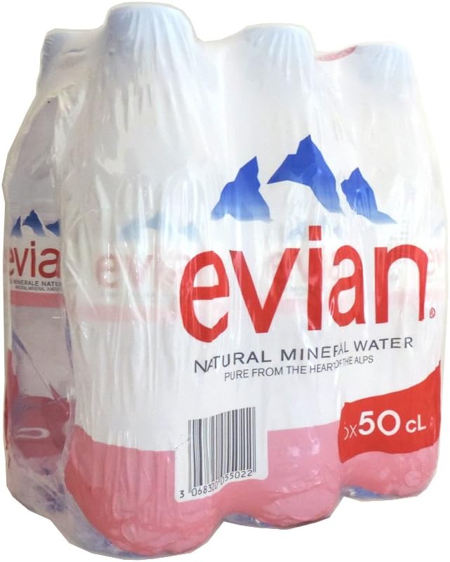 evian Still Mineral Water 6 x 500ml