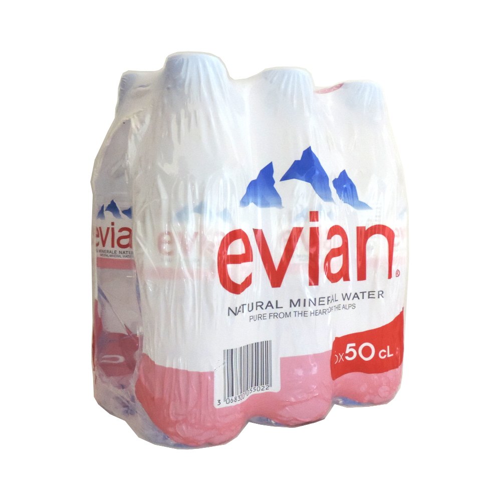 evian Still Mineral Water 6 x 500ml