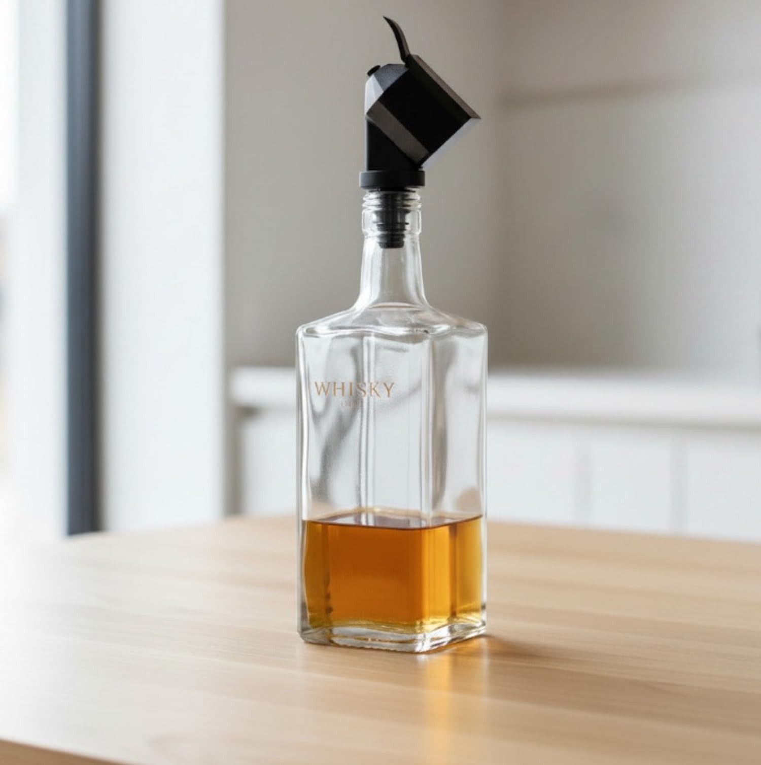 Spirituosen 2 cl Dosierer Halterung | Dosiergerät Set 4-er Reihenhalterung/Wandhalterung inkl. 4 Portionierer 2 cl