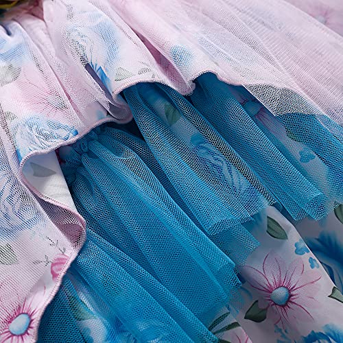Pettigirl Girls Teens Vintage Floral Ruffle Tulle Sundress Clothes Toddler Princess Pageant Party Boutique Dress4