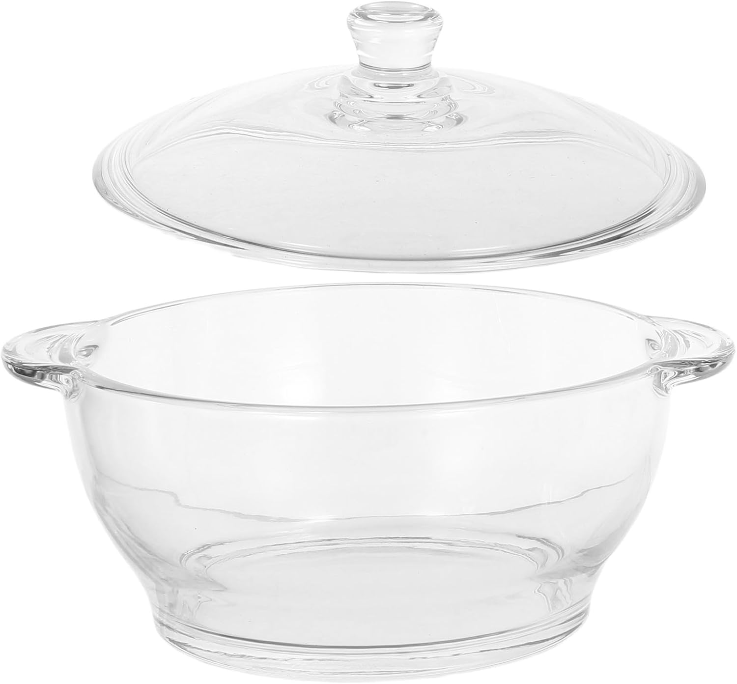 TOYANDONA Glass Stew Pot and Soup Cooker 1.5l Borosilicate Glass Stockpot with Lid Food-grade Kitchenware for Home Cooking and Braising