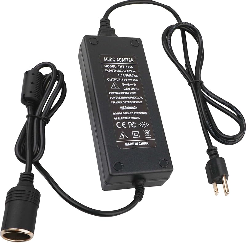 Conversor de tensão AC para DC 12 V 15 A 180 W Generic com tomada para acendedor automotivo – 1 unidade