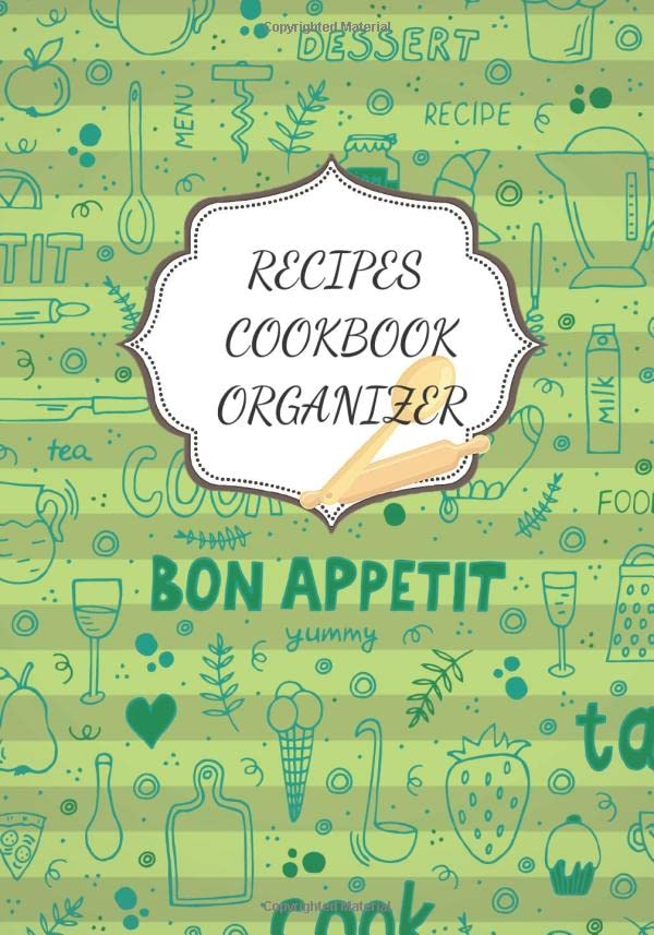 RECIPES COOKBOOK: My Favorite Recipes | Blank recipes books to Write In | 8.5 x 11 In | Collect the Recipes You Love in Your Own Custom Cookbook with ... Style With Lime Green Striped Background)