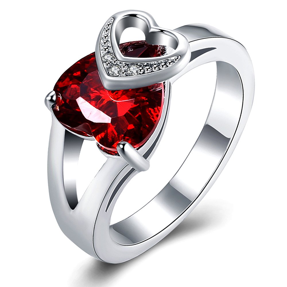 Yellow Chimes Rings for Women and Girls Proposal Adjustable Ring for Girls | Valentine Special Silver Toned Red Heart Crystal Finger Ring for Women | Birthday Gifts For Women Valentine Gift for Girls (B09CZ65WYF) Amazon Price History, Amazon Price Tracker