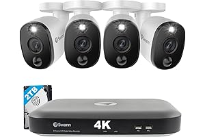 SWANN Security Camera System Wireless - 4 Cam 4K Ultra HD DVR...
