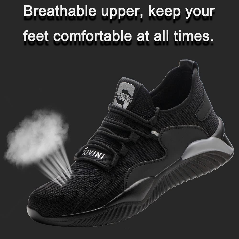 Scarpe Antinfortunistiche Uomo Donna Safety Shoes Punta in Acciaio Leggere Scarpe da Lavoro Traspiranti Sneakers Antinfortunistiche