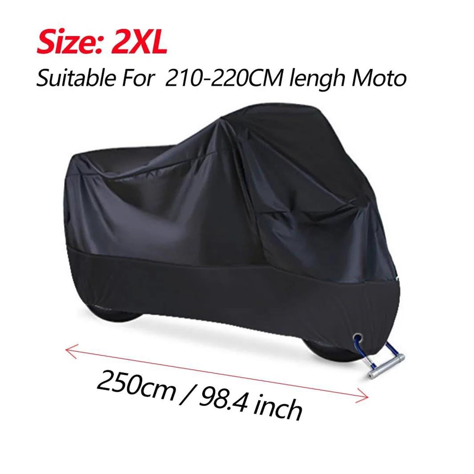 Funda para Moto Y Scooter, Protectora Impermeable A Prueba De Polvo, para Uso En Interiores Exteriores(XL For 200cm)