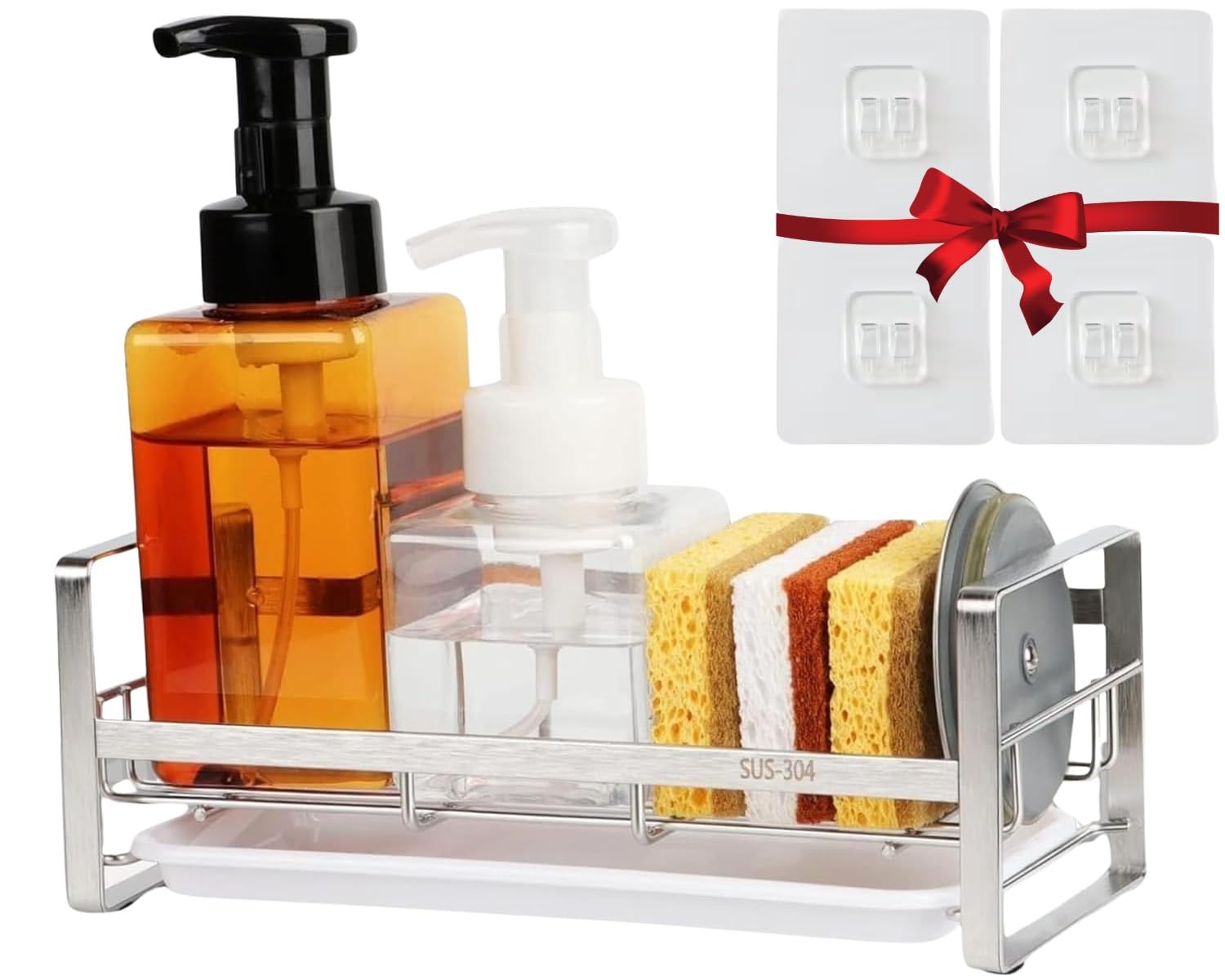 Yumun Large Stainless Steel Kitchen, Sink Organizer, Viosable Trey (30×9.5×9.5 cm -Crrome Finnish) Kitchen Sink and Perfect Storage Candy for Countertops and Walls for Bath Accessories. Yumun Large Stainless Steel Kitchen, Sink Organizer, Viosable Trey (30×9.5×9.5 cm -Crrome Finnish) Kitchen Sink and Perfect Storage Candy for Countertops and Walls for Bath Accessories.