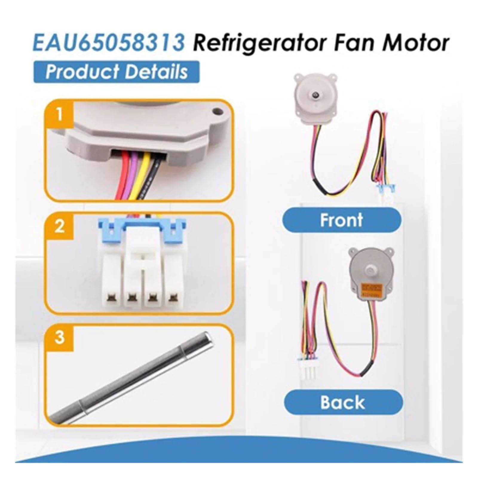EAU65058313 Motore Ventola Evaporatore Frigorifero For Congelatore Sostituisci EAU63103001 AP7178307 PS16662420 DC12V-T33C