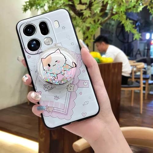 Phone Case Compatible with OPPO Find X9 Pro, Skin feel silicone Dirt-resistant Anti-knock Quicksand Glitter Waterproof Durable S
