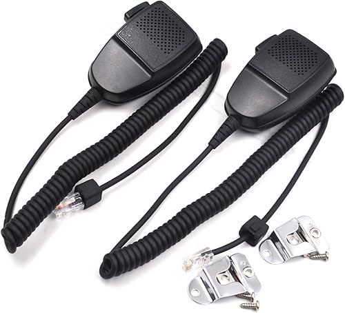 Paquete de 2 micrófonos con altavoz de mano RJ45 de 8 pines para radio móvil Motorola GM338 GM300 CM200 GM3188 GM950 Cdm1250 Cdm750 Walkie Talkie