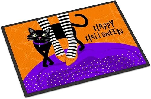 Caroline's Treasures VHA3038JMAT - Felpudo de Halloween con pies de brujas de 24 x 36 pulgadas, tapete para puerta delantera, para interiores y disponible en Yaxa Peru