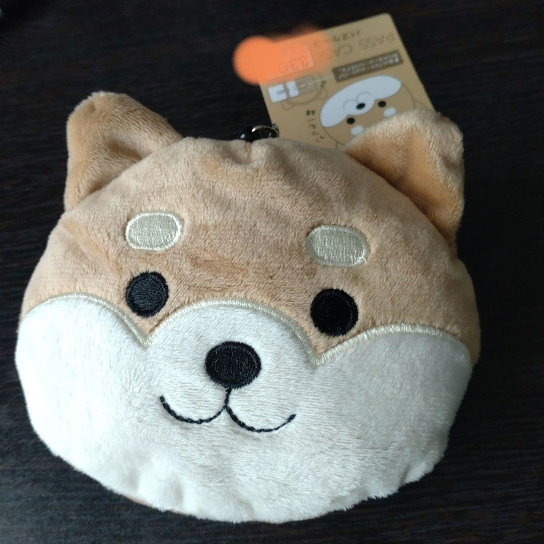 Amazon.co.jp: リール付きぬいぐるみパスケース 柴犬 ICケース 通勤