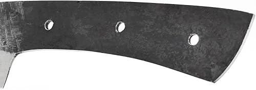 Miniatura 6 de Armory Replicas Cuchillo de chef de espiga completa de cocina completa sin agarres  Hoja en blanco de acero de alto carbono texturizado 1095 para