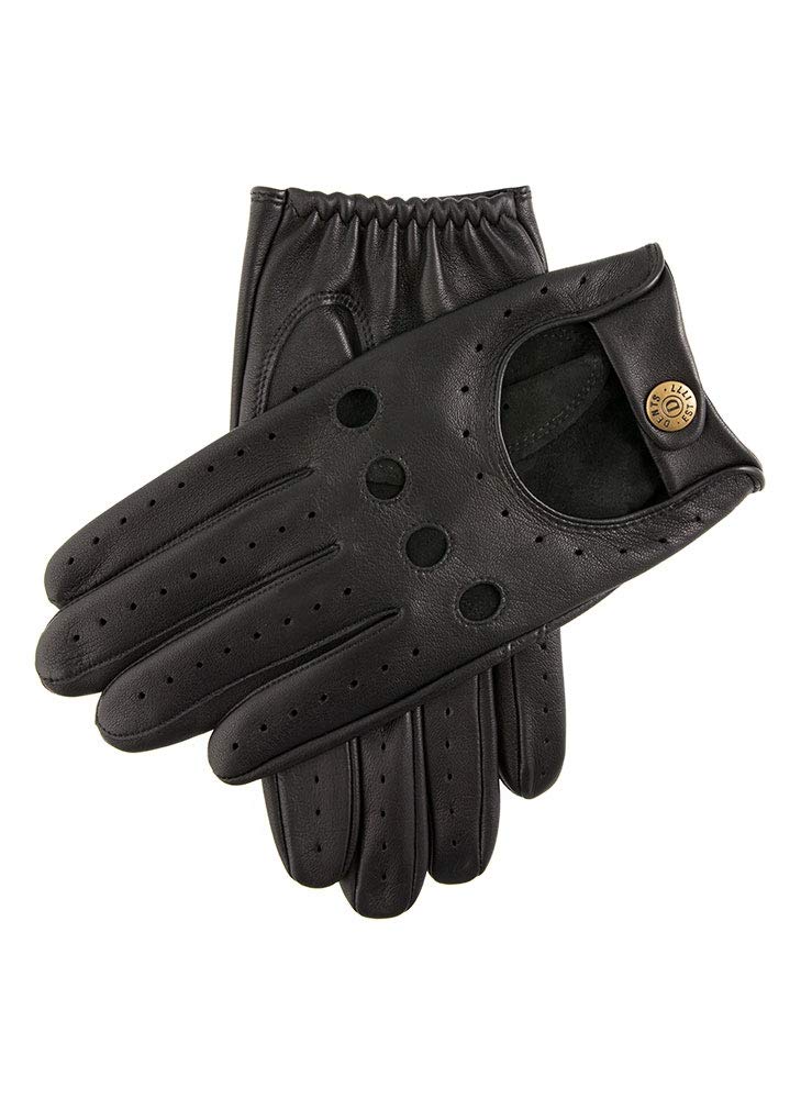 Dents Silverstone Men's Touchscreen Leather Driving Gloves BLACK L