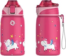 Fjbottle Thermal Bottle for Children 400 ml, No Leak/BPA-Free, Double Wall Stainless Steel Water Bottle for School, Nursery