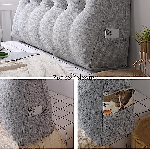 Coussin de lecture triangulaire camel au lit pour vos soirées détente et séries - 6