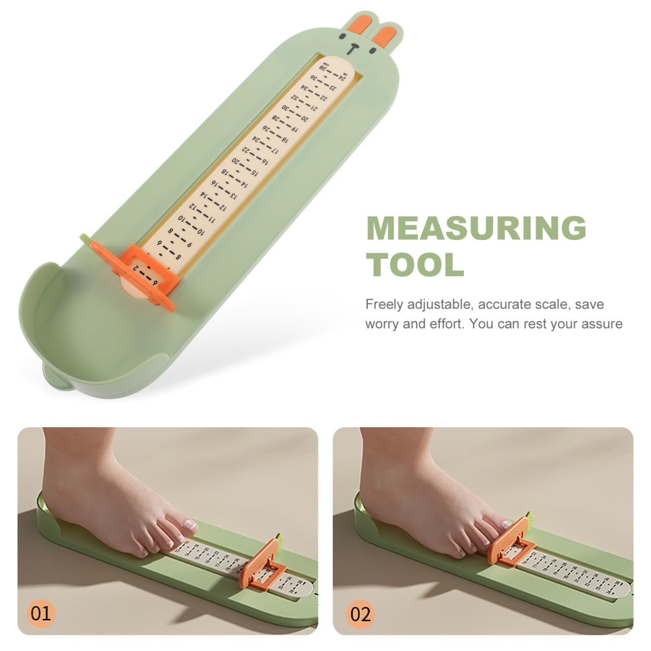 minkissy Dispositif De Mesure Des Pieds Pour Enfants Règle Ajustable Outil De Mesure Pied Enfant Taille Française Chaussures Bébé Garçon Fille À Domicile