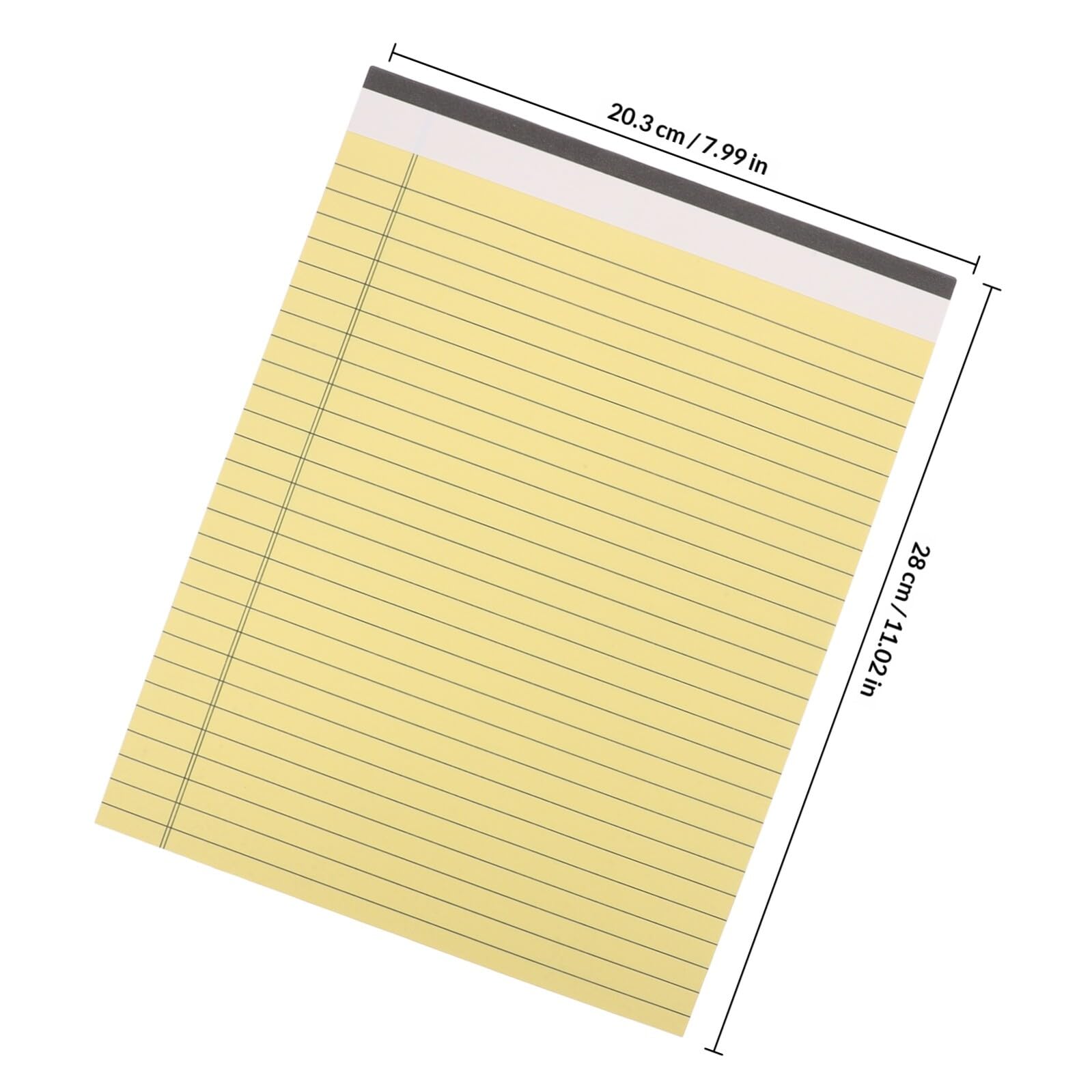Blocco Note Legale Giallo da 10 Pezzi Carta Doppia Faccia, Perforata e Righe Universitarie, per Casa e Attività Quotidiane