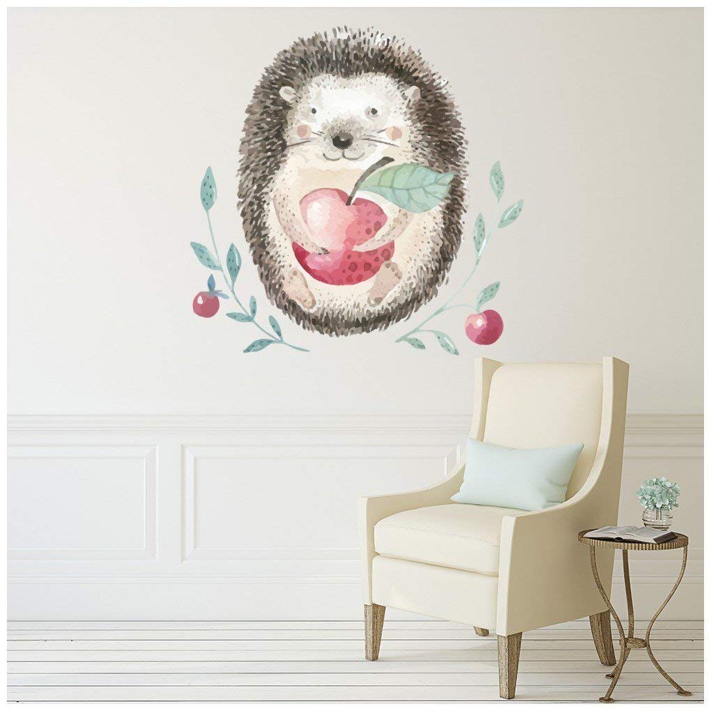 azutura Cute Hedgehog Nursery Wall Sticker available in 8 Sizes Digital