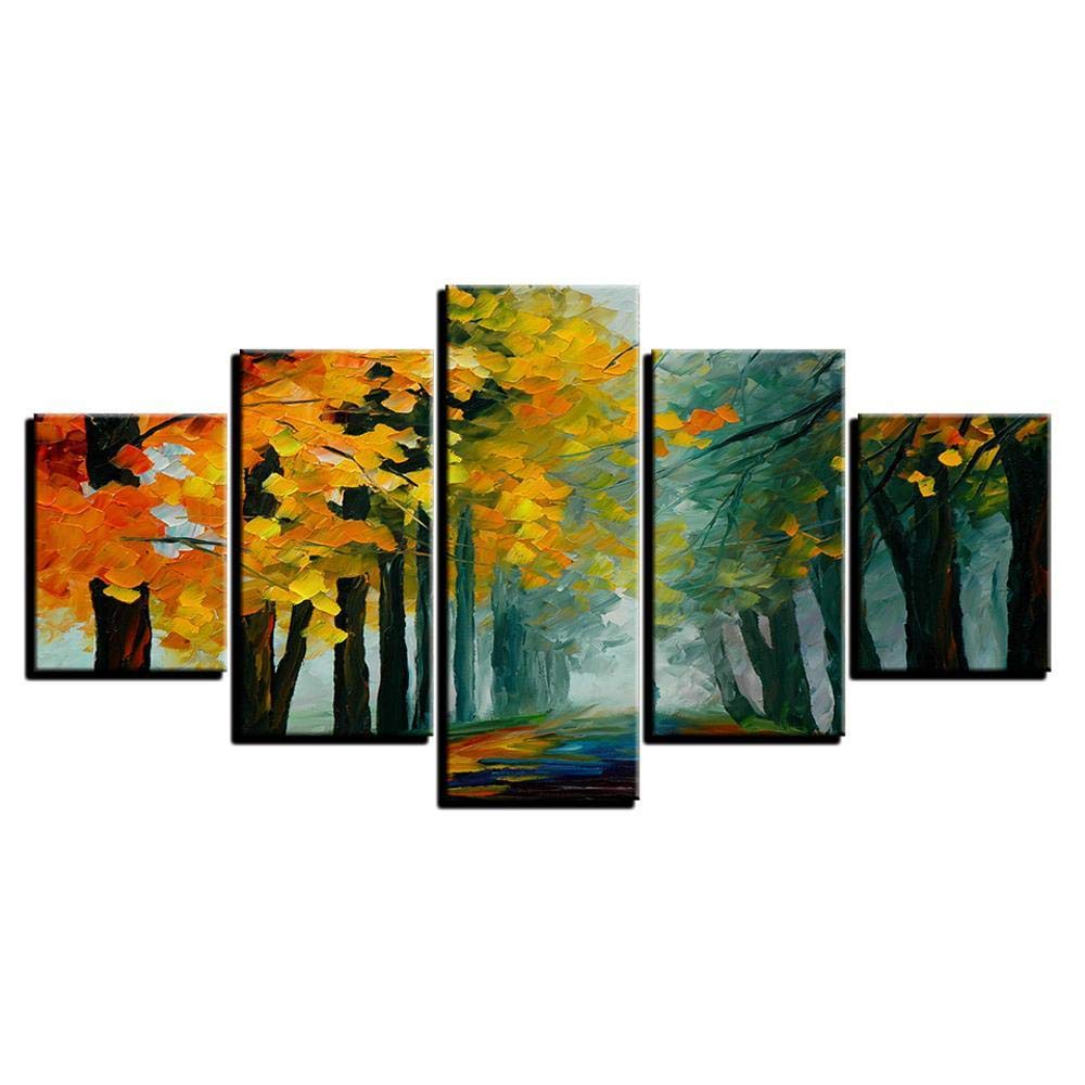 Toile murale rouge Maple Leaf Forest pour raviver un salon blanc ou terne
