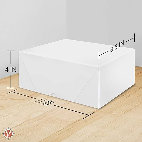 Miniatura 5 de Cajas plegables con membrete blanco - 25 por paquete (8 12 x 11 x 4" - dobles)
