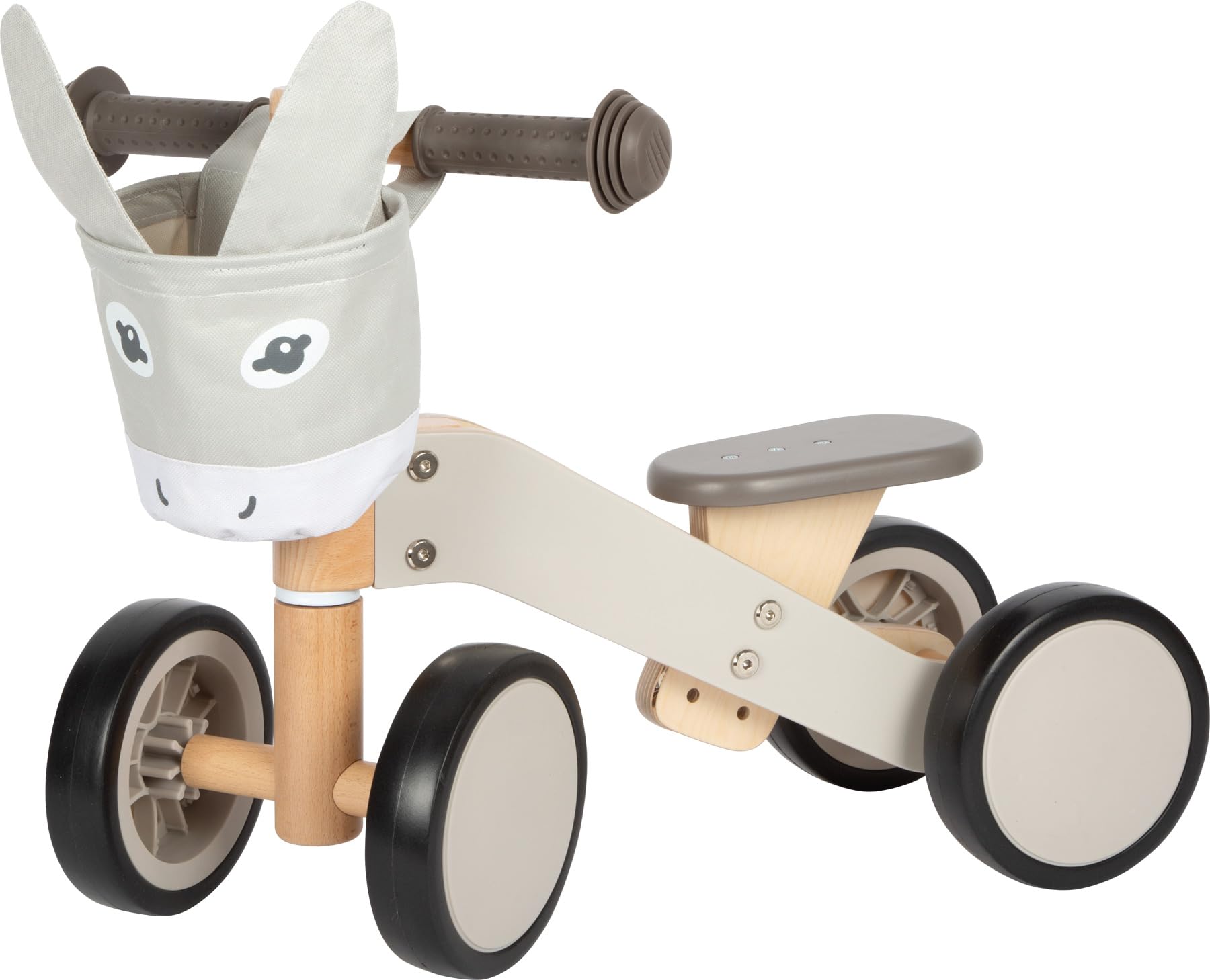 small foot Correpasillos Burrito con Asiento Regulable y Bolsa de Manillar con Aspecto de Burro, vehículo Infantil 12599, Multicolor