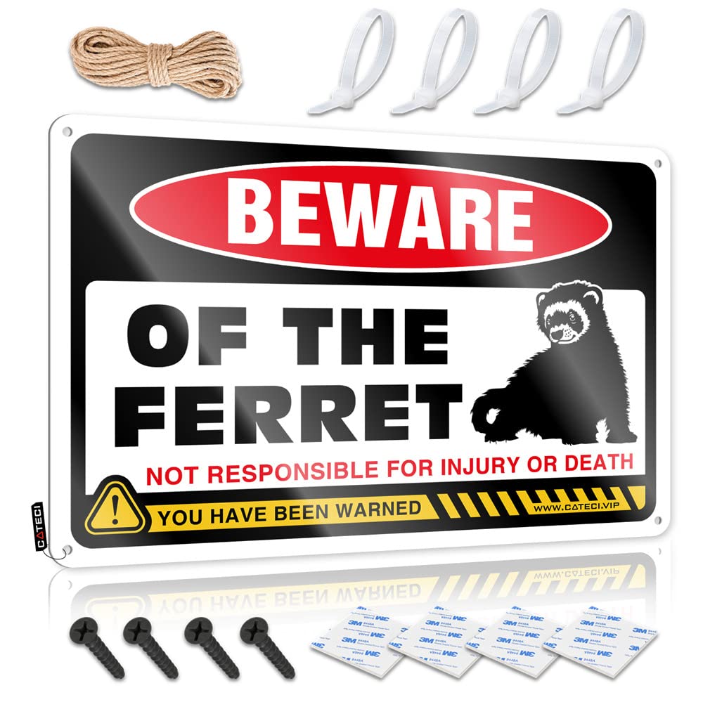 Mwfkkaddb Men's One Color Garage Decor For Beware Of Ferrets Sign Bar Stuff For Man Cave Beer Signs For Bar(30X40cm)