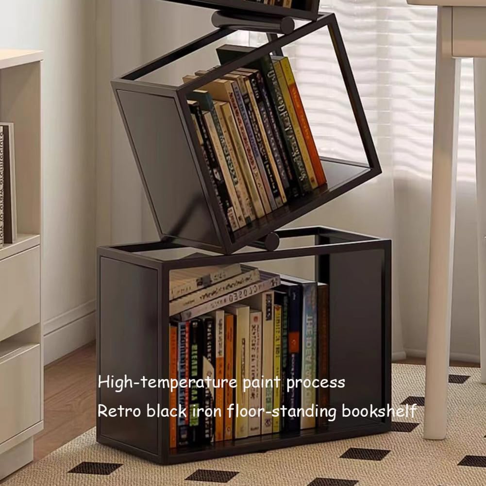 Libreria Geometrica Autoportante A 5 Ripiani Con Kit Anti Ribaltamento Mensola A Forma Di S Per Esposizione 98270983