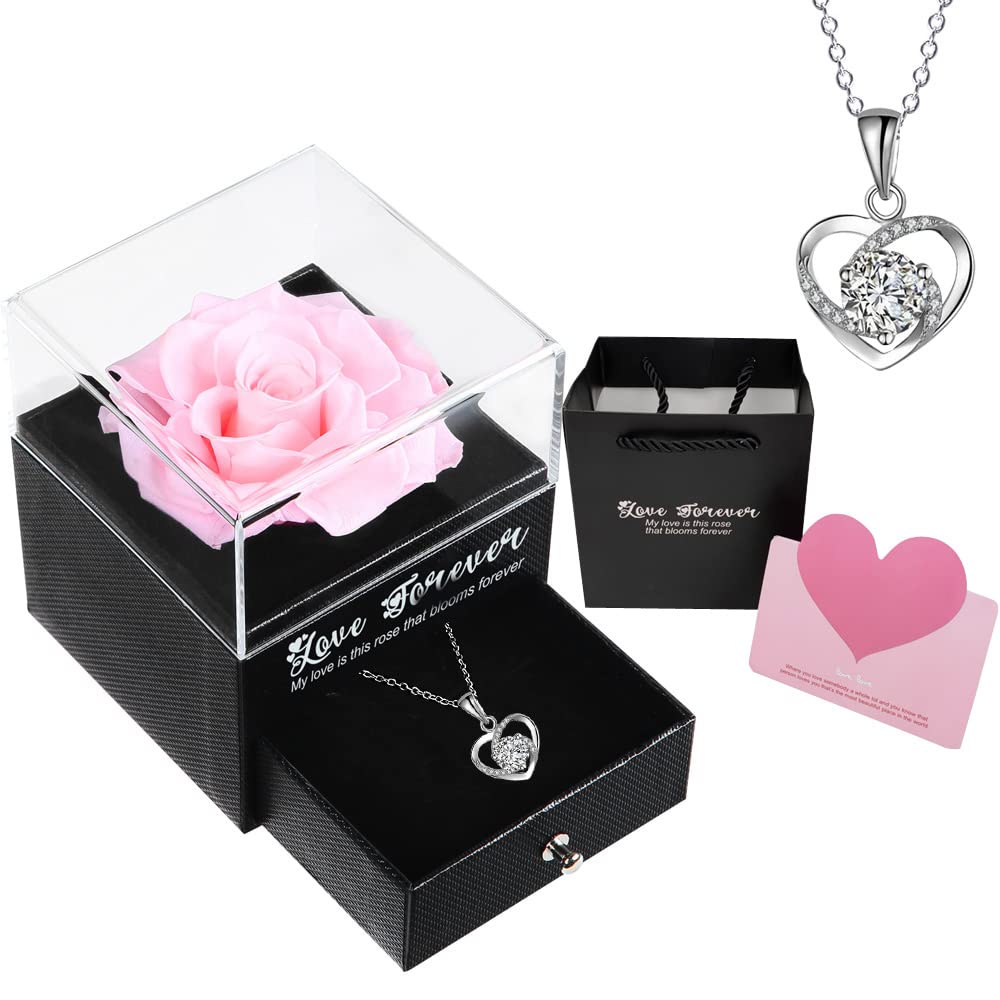 Suohinao Women's Pink Mothers Day Rose Gifts For Mum,Birthday Gifts For Her Wife Girlfriend Anniversary
