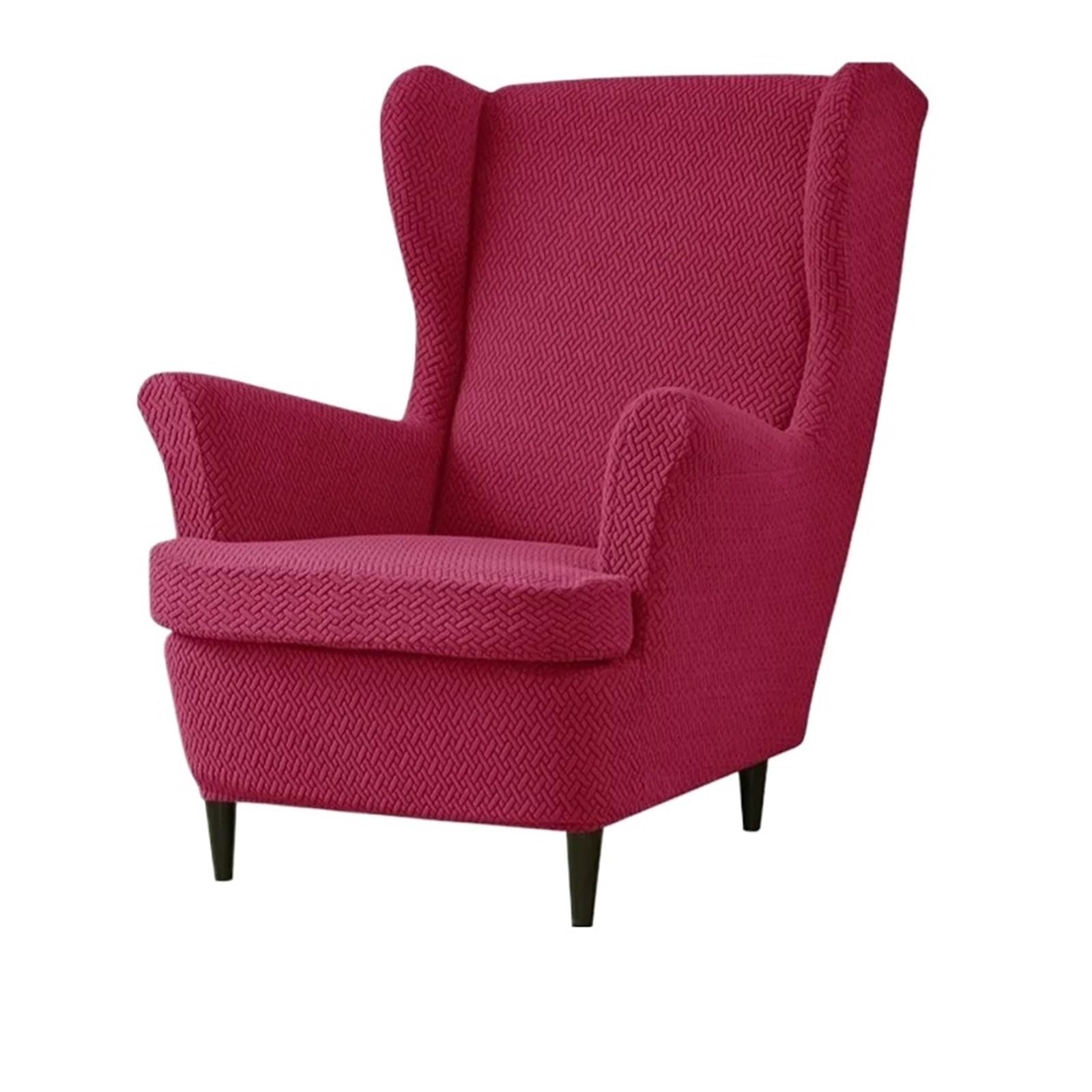 GCYEIDMA Wing Chair Slipcover Jacquard Wingback Sofa Covers Stretch Wing Chair Cover Elastic Armchair with Cushion Furniture Protector(A9 Wingchair Cover)