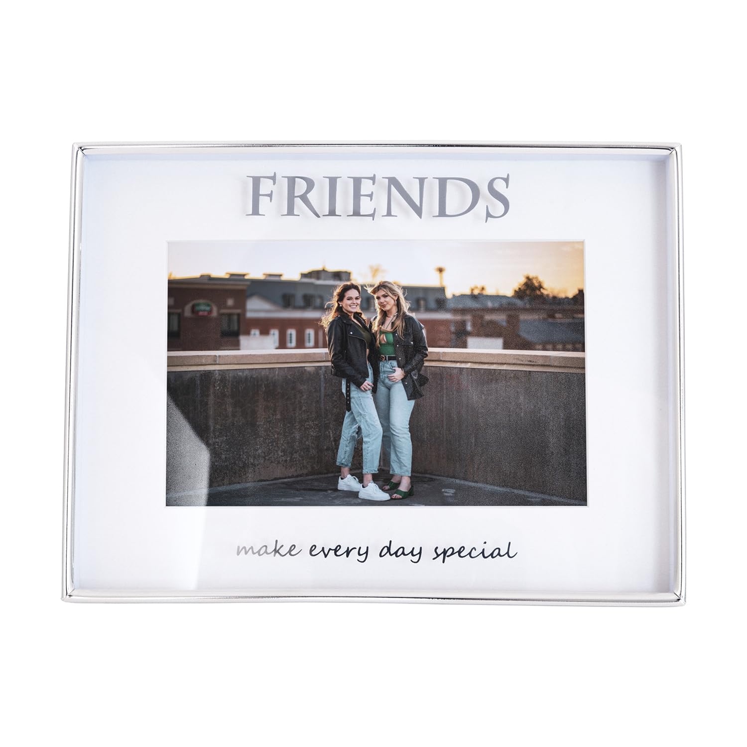Happy Homewares Contemporary Silver Plated Friends 4X6 Picture Frame For Wall Or Table from B&Q