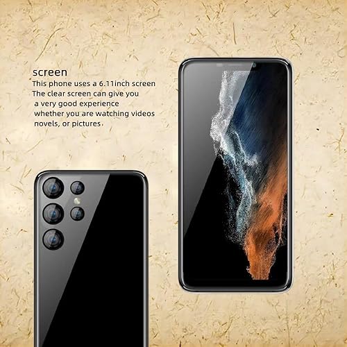 Miniatura 6 de Teléfono desbloqueado, s22u, teléfono inteligente Android, cámara frontal y trasera, 1 GB de RAM de 16 GB de ROM, solo admite banda de frecuencia de