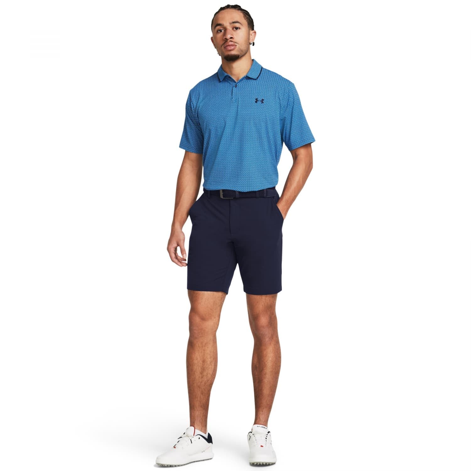 Under Armour Męskie spodenki do biegania Play Up 2 w 1, odprowadzające pot, 34