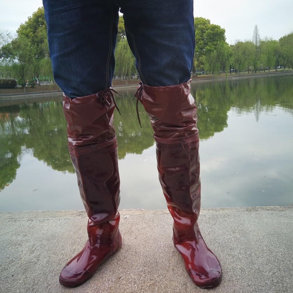 Wodery wędkarskie biodrowe męskie i damskie, wodoodporne odporne na zużycie buty do brodzenia z PVC