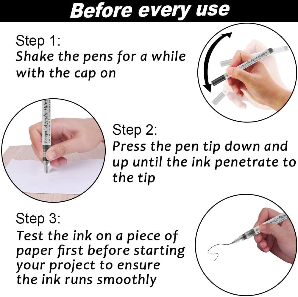 NICETY Lot De 60 Stylos Marqueurs Permanents Noirs Indélébile à Feutre