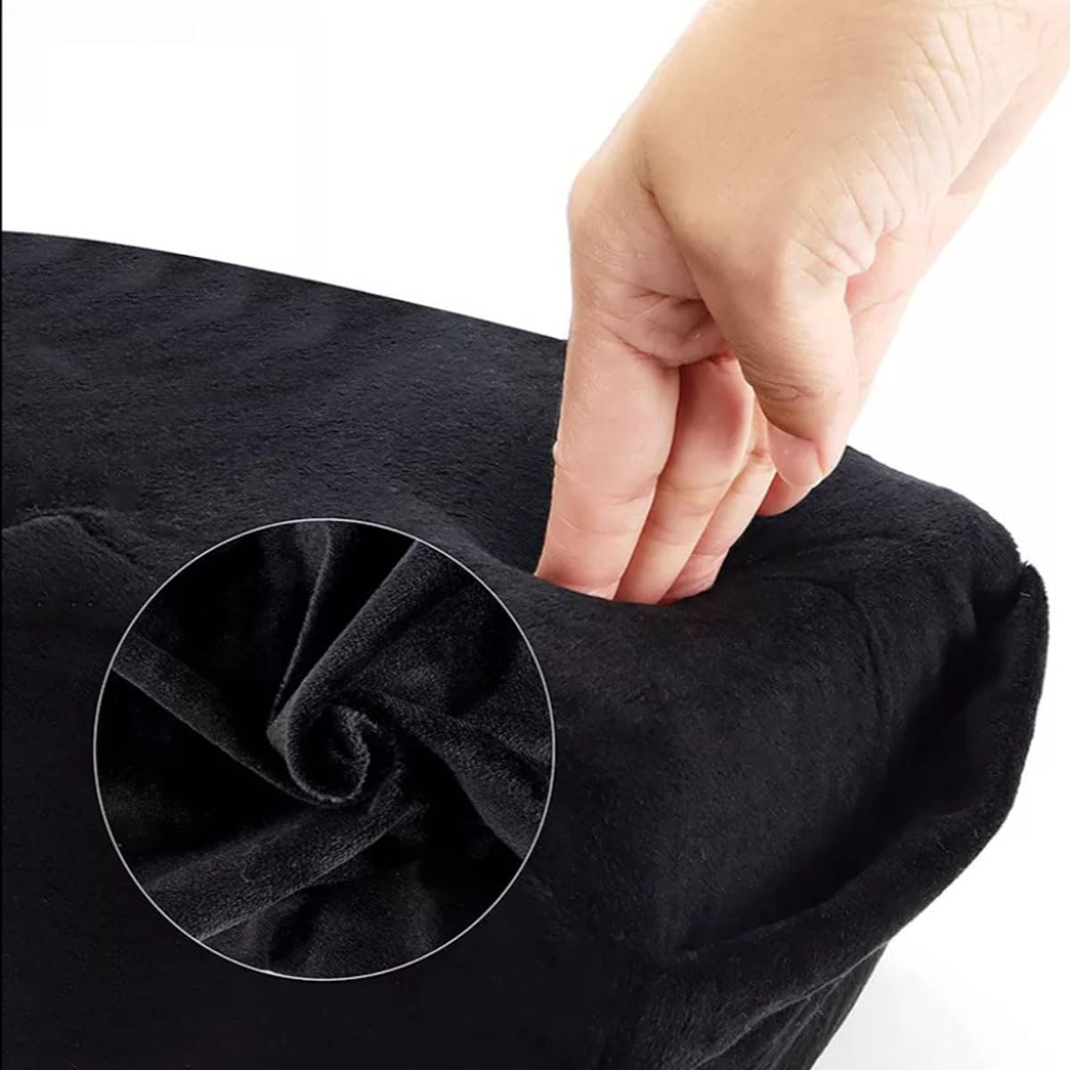 Lettino Estetista, Topper per Lettino da Massaggio, Materasso Ergonomico e Curvo per Extension Ciglia, Fodera Sfoderabile, Memory Foam, per Centri di Extension Ciglia, 180 * 70cm-Black
