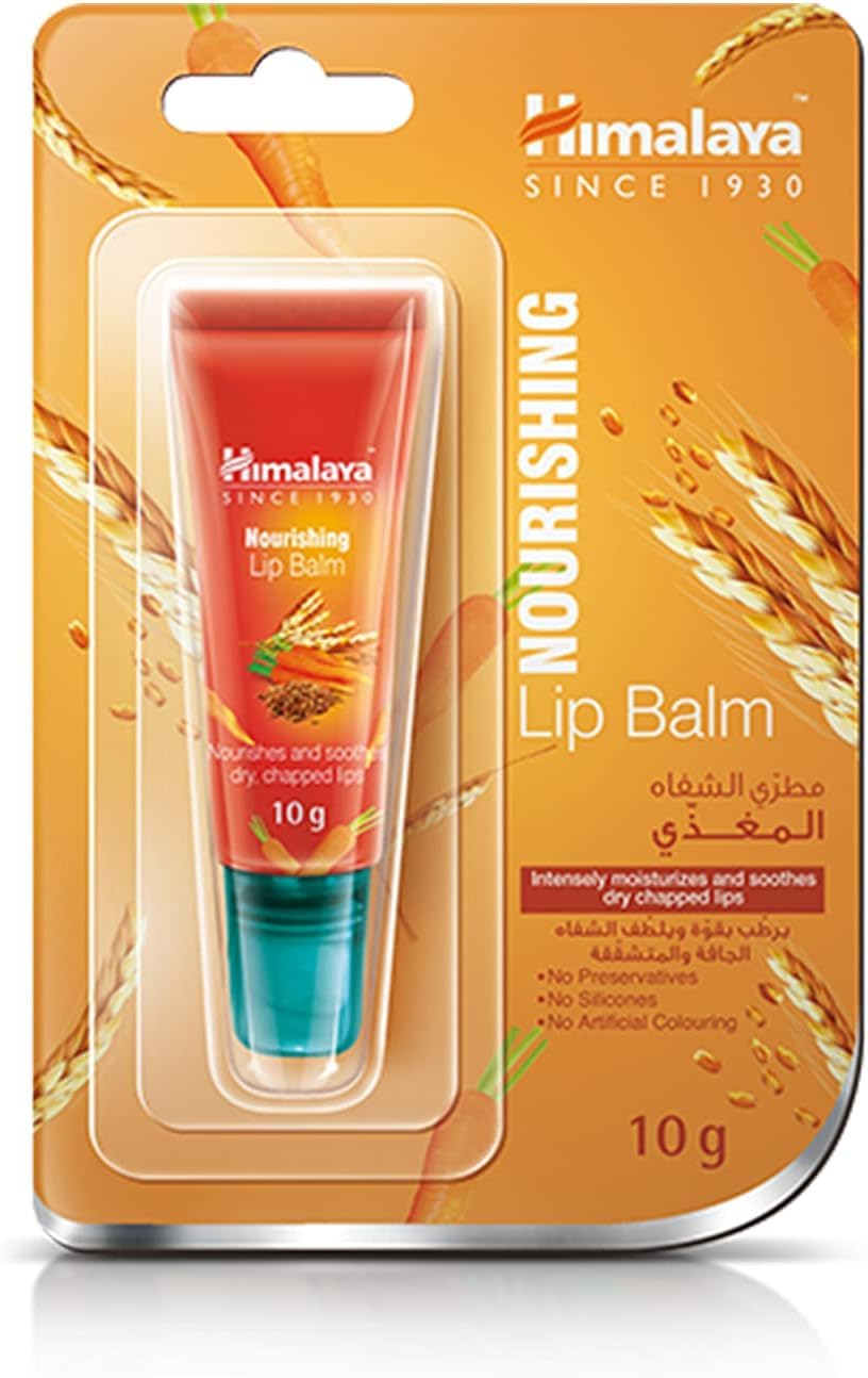Himalaya Lip Balm Nourishing Tube with Wheatgerm Oil & Carrot Seed Oil 10g, White