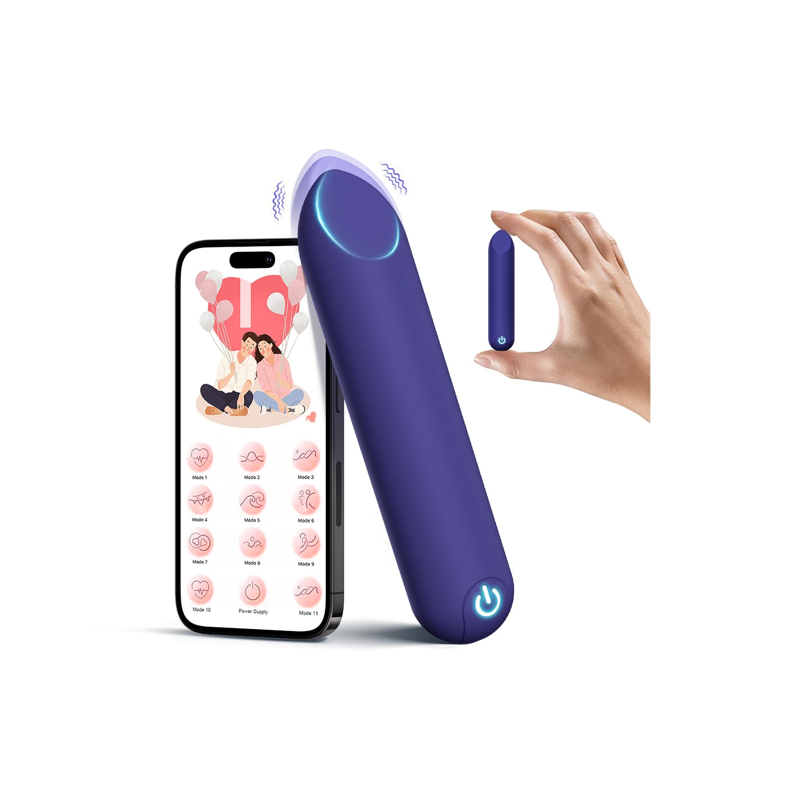 Mini Bullet Vibrator-Kh Adult Toys App Control Jumping Egg Female Sex Toys with 10 Vibration Modes Lipstick G