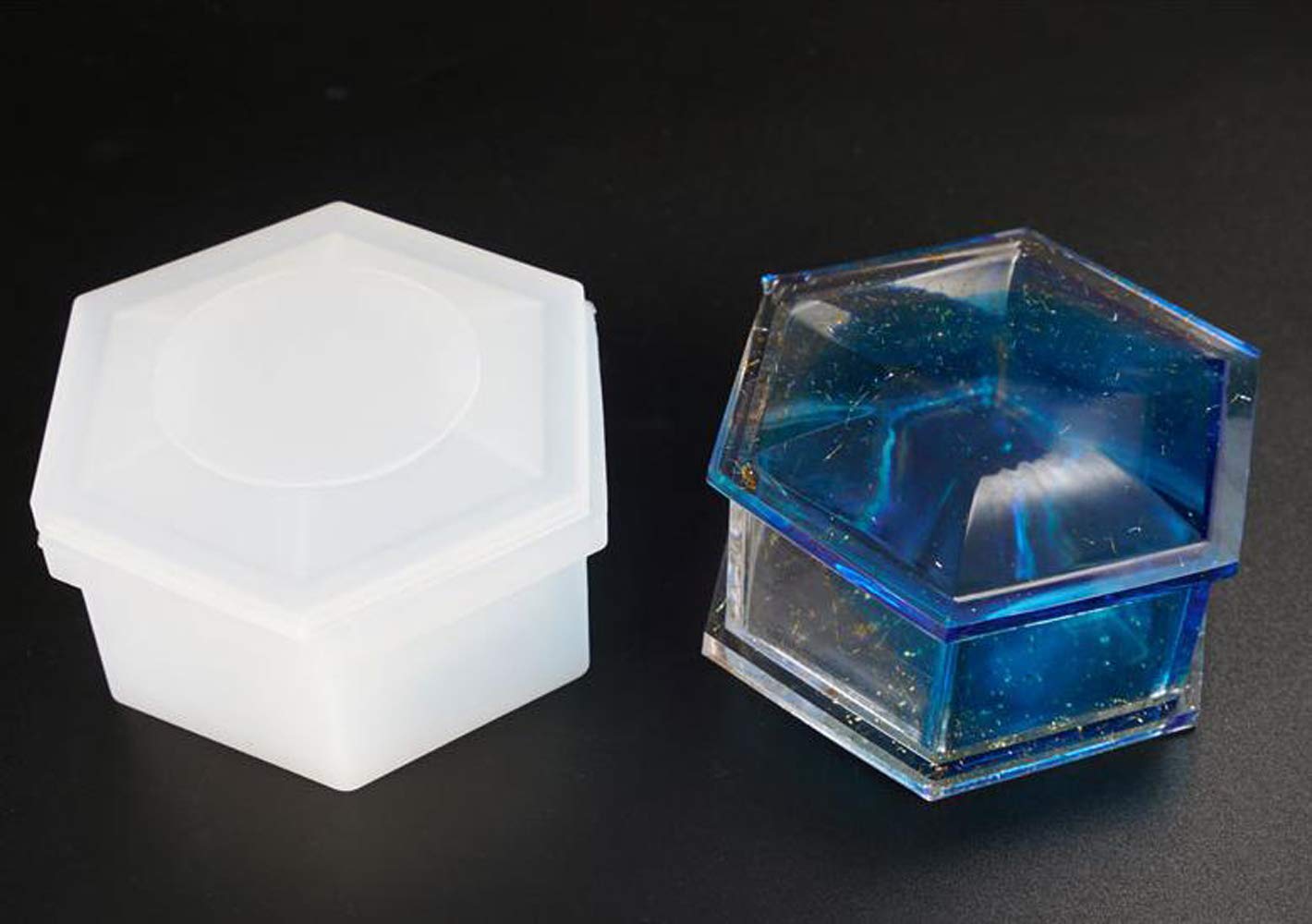 Amazon.co.jp: 【Ever garden】 六角形 宝石 箱 小物入れ シリコン