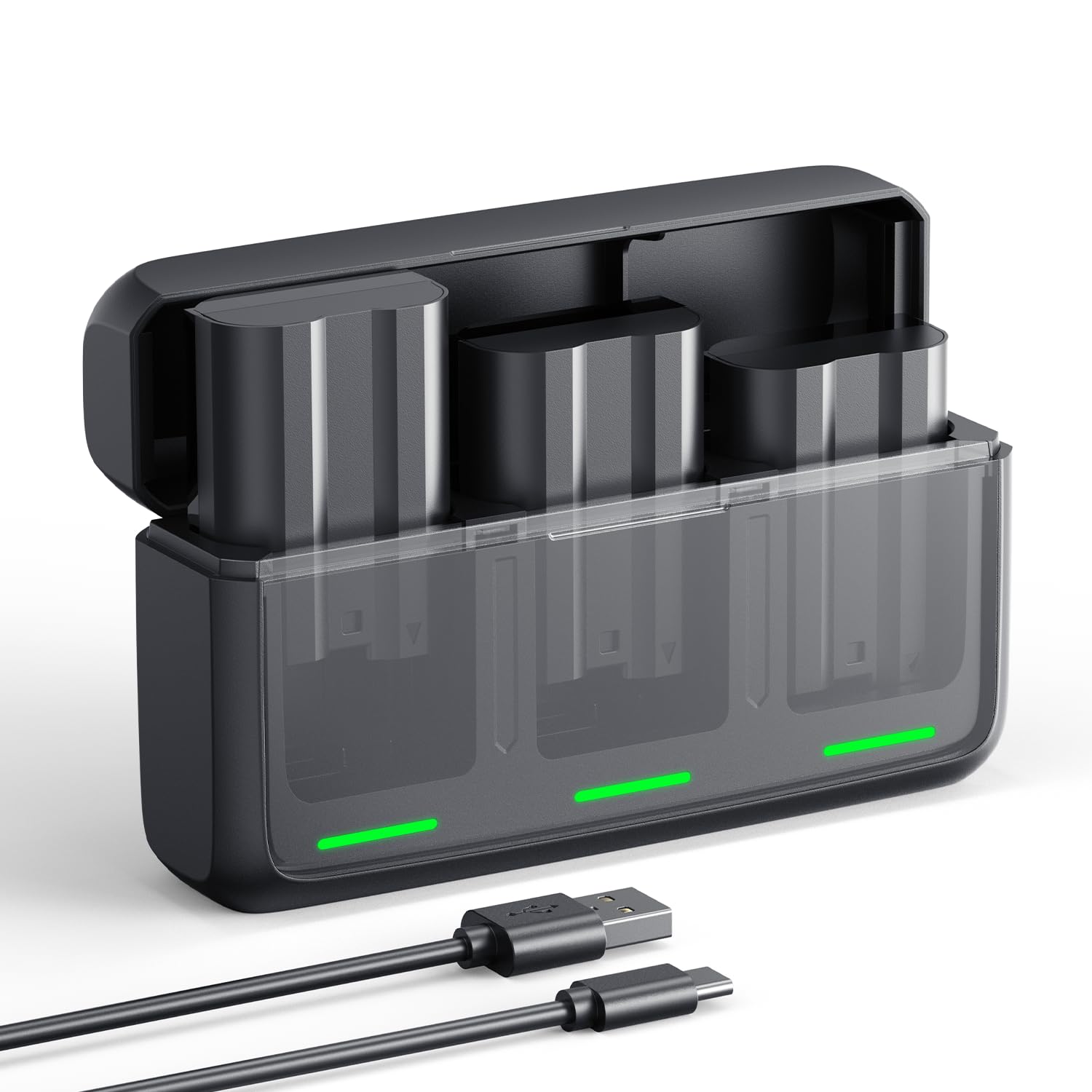 K&F CONCEPT EN-EL15C Akku 3er Pack, 20W LED PD Schnellladegerät, Kompatibel mit Nikon Z8 Z7 Z7II Z6 Z6II Z6III Z5 ZF D850 D780 D750 D7500 D7200 D7100