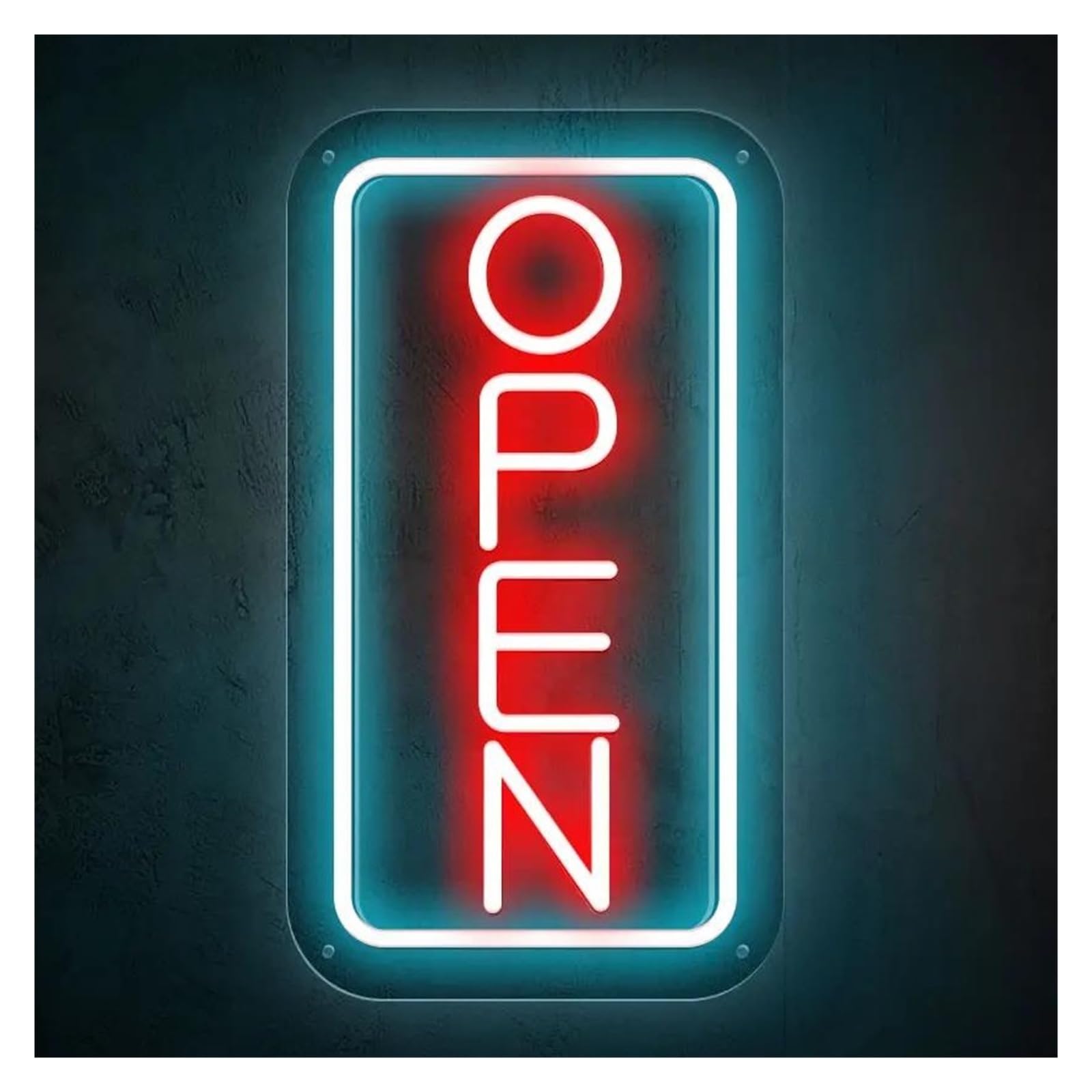 SHOUXI Sign Lamp Open Light Neon Sign for Business Display Bar Restaurant Cafe Wall Decoration Signs Illuminated Dimmable USB Powered Lamp 40cmx22.4cm
