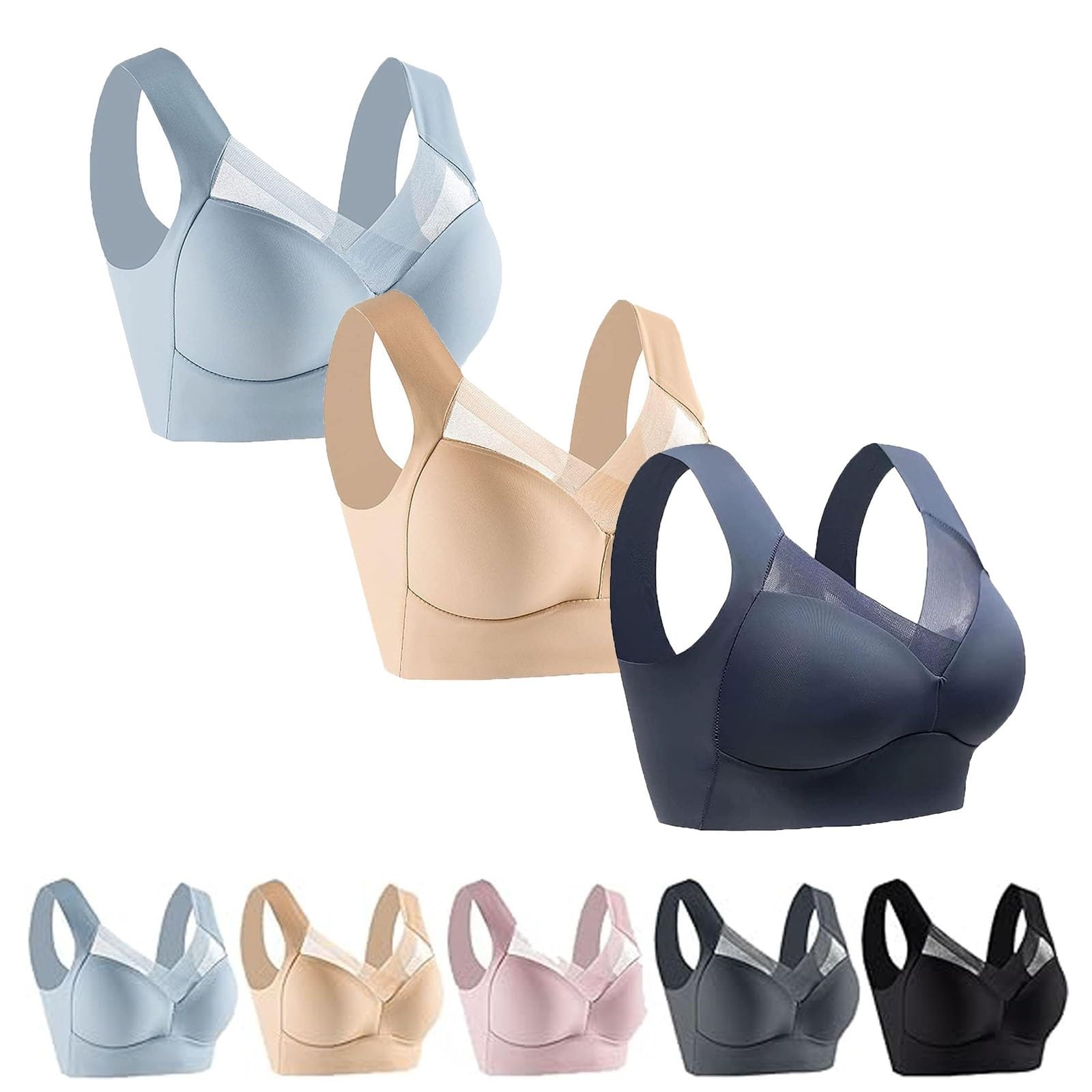 Vanto Posture Correcting Bra, Hatmeo Posture Correcting Bra, Ninawear Bra, Seamless Sexy Push up Wireless Bra