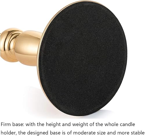 Miniatura 5 de Nuptio Portavelas de pilar con vidrio, juego de 3 portavelas dorados de huracán, decoración moderna del hogar, regalos para boda, aniversario,