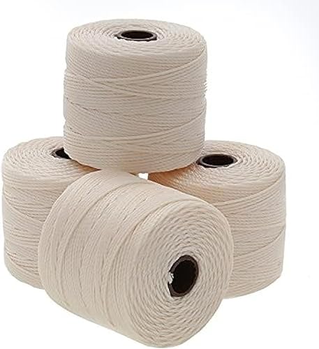 The Beadsmith S-Lon #18 Lot de 4 bobines de cordon – Couleur vanille – 70 m – Id