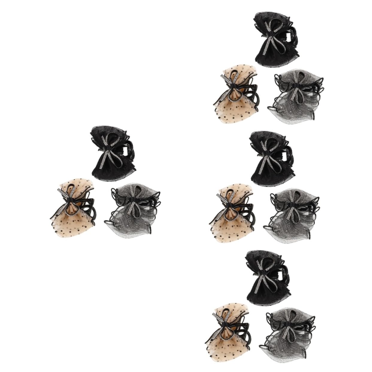12piezas Clip De Pelo Para Mujer De Horquilla Lazo Diseño Elegante y Práctico Para Tipo De Cabello Para Uso Diario Bodas y Ocasiones Especiales