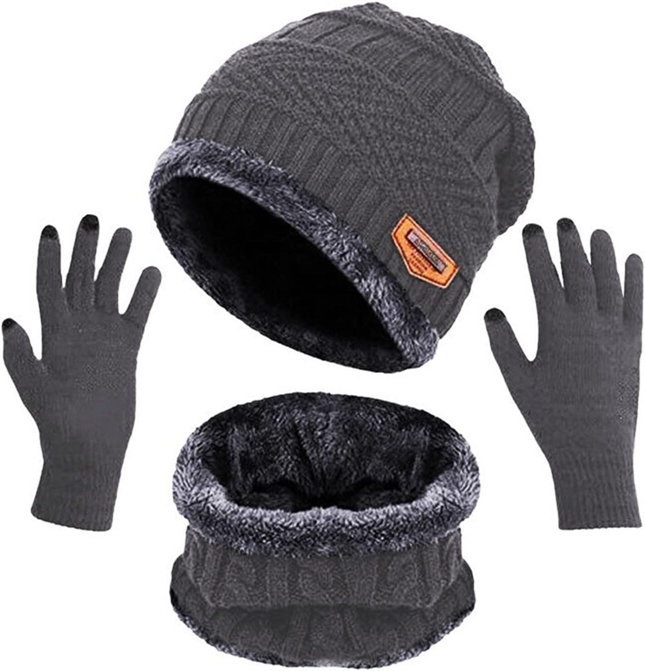 Winter-Mütze Mit Ohrenklappen, Loop-Schal & Touchscreen-Handschuhe Set Für Damen & Herren – Stylisches 3-in-1 Winter-Set