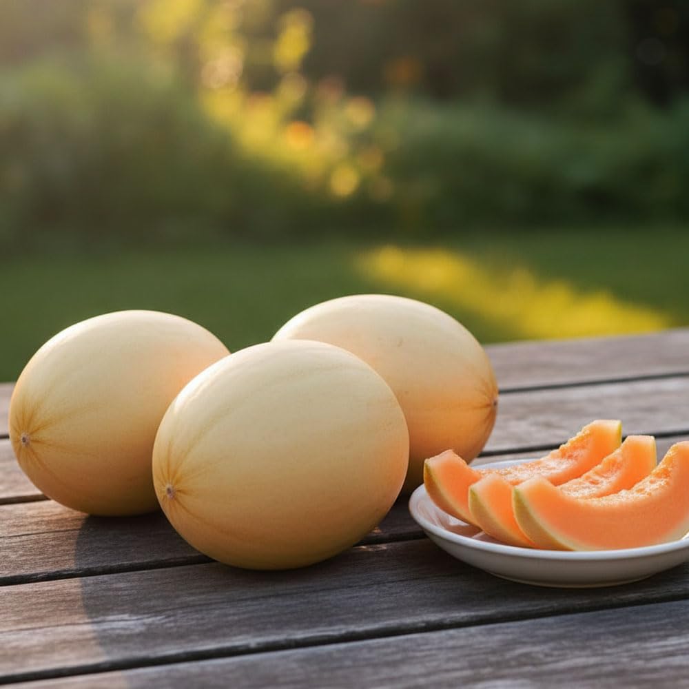 Melon ‘Rampicante Zuccherino’ Seeds – Sweet Heritage Melon, Early Vigorous Plants, Smooth Skin & Orange Flesh – High Yield, Easy to Grow Italian Variety — image 1