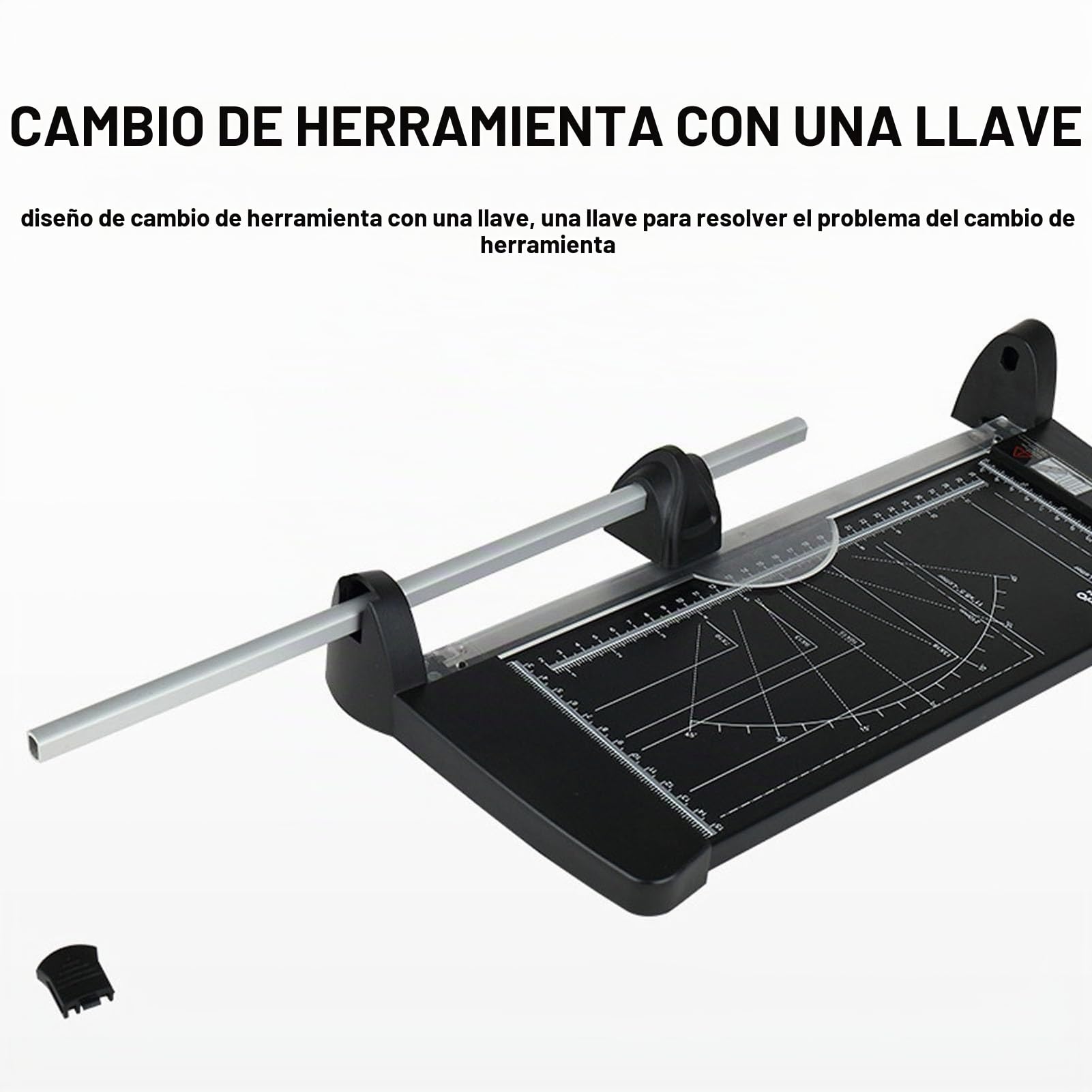 Cortadora de Papel de Alta Resistencia, Guillotina A4/A3/A2, Capacidad de Corte de hasta 10 Hojas, Cabezal de Guillotina Deslizante, Panel metálico Inoxidable(A2)